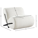 Meridian Akira Cream Fabric Accent Chair IMAGE 8