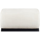 Meridian Akira Cream Fabric Ottoman IMAGE 3
