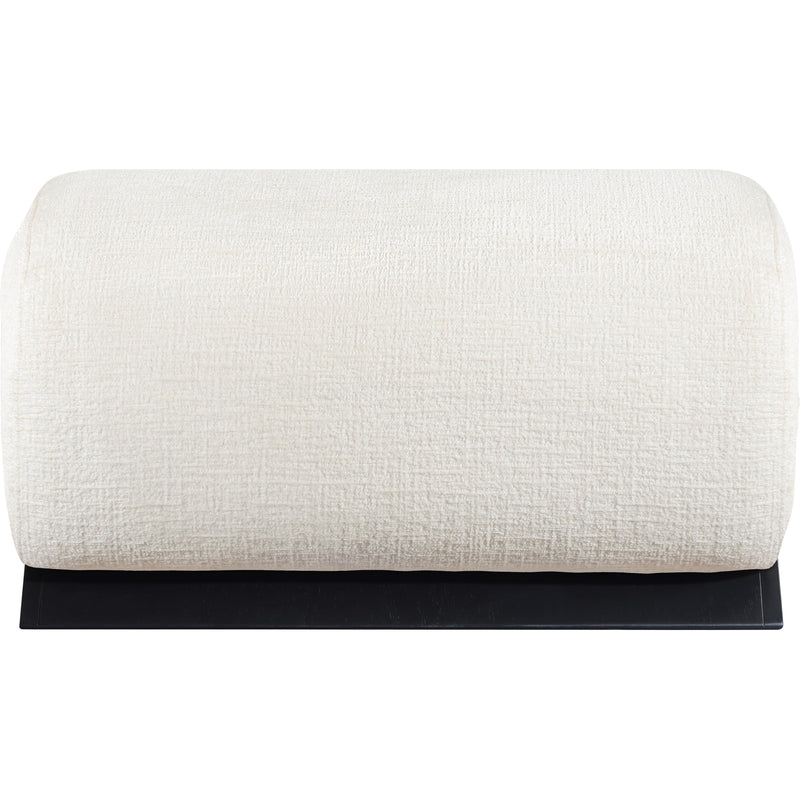 Meridian Akira Cream Fabric Ottoman IMAGE 3