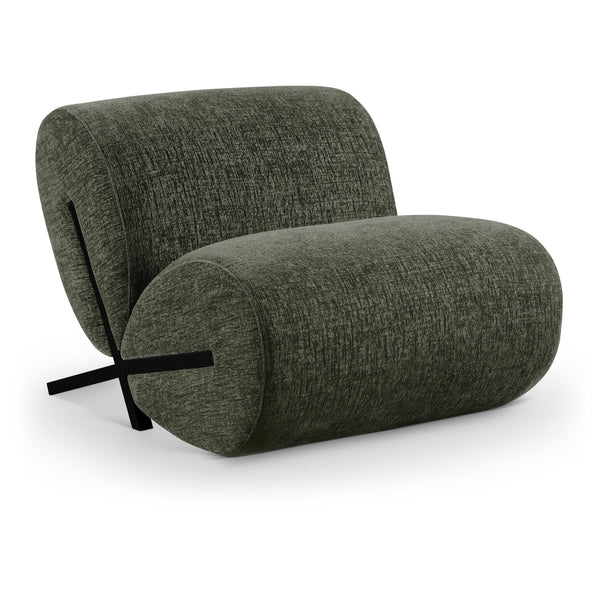 Meridian Akira Green Fabric Accent Chair IMAGE 1