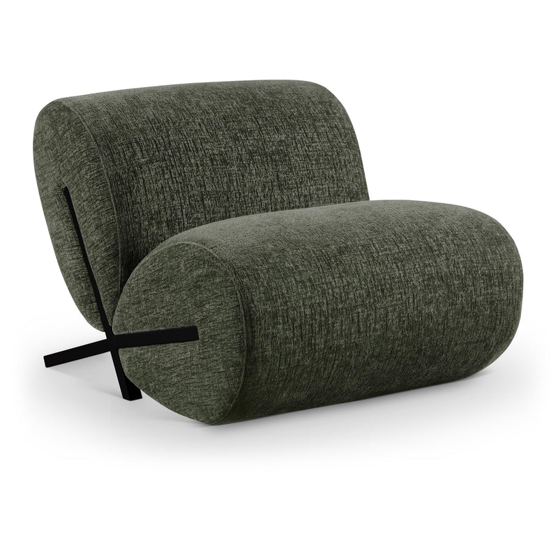 Meridian Akira Green Fabric Accent Chair IMAGE 1