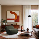 Meridian Akira Green Fabric Accent Chair IMAGE 2