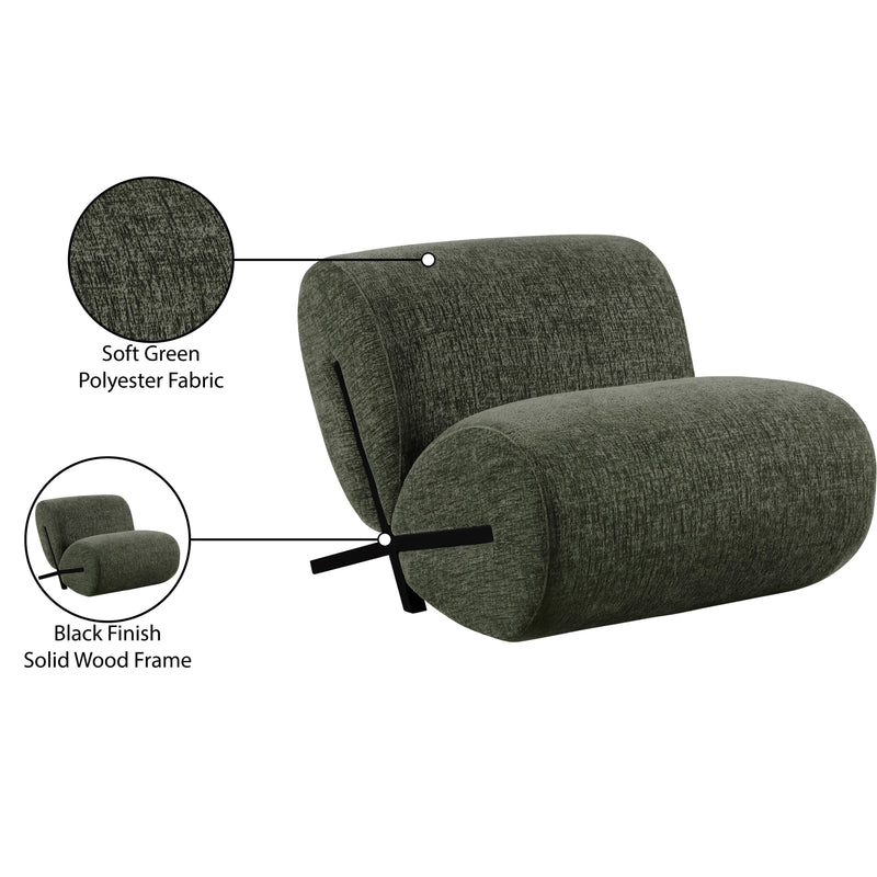 Meridian Akira Green Fabric Accent Chair IMAGE 9