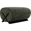 Meridian Akira Green Fabric Ottoman IMAGE 4