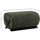 Meridian Akira Green Fabric Ottoman IMAGE 7