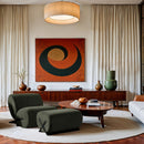 Meridian Akira Green Fabric Ottoman IMAGE 9