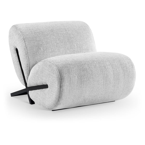 Meridian Akira Grey Fabric Accent Chair IMAGE 1