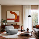 Meridian Akira Grey Fabric Accent Chair IMAGE 2