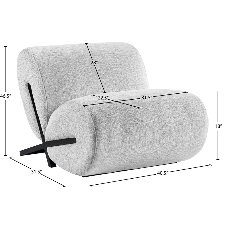 Meridian Akira Grey Fabric Accent Chair IMAGE 8