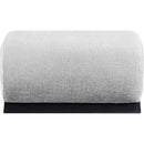 Meridian Akira Grey Fabric Ottoman IMAGE 3