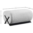 Meridian Akira Grey Fabric Ottoman IMAGE 7