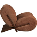 Meridian Akira Cognac Fabric Accent Chair IMAGE 4