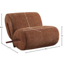 Meridian Akira Cognac Fabric Accent Chair IMAGE 8