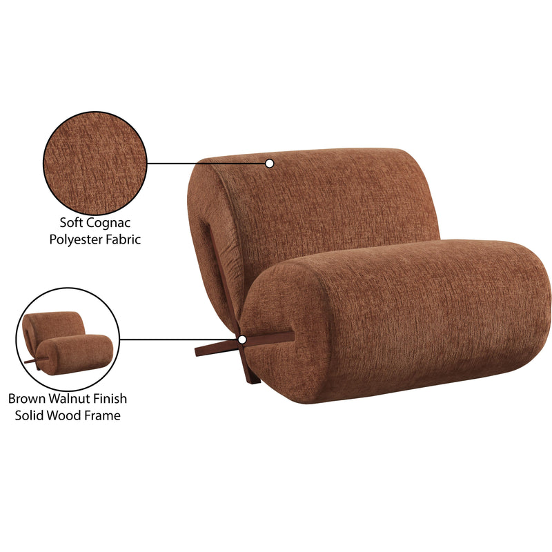 Meridian Akira Cognac Fabric Accent Chair IMAGE 9