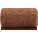 Meridian Akira Cognac Fabric Ottoman IMAGE 3