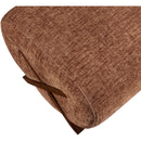 Meridian Akira Cognac Fabric Ottoman IMAGE 6