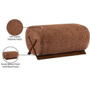 Meridian Akira Cognac Fabric Ottoman IMAGE 8