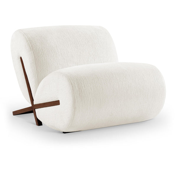 Meridian Akira Cream Fabric Accent Chair IMAGE 1
