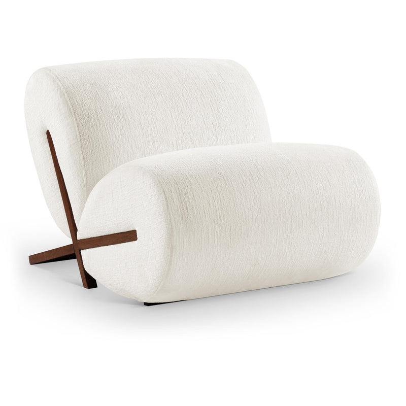 Meridian Akira Cream Fabric Accent Chair IMAGE 1