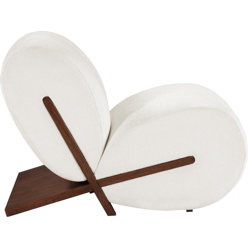 Meridian Akira Cream Fabric Accent Chair IMAGE 4