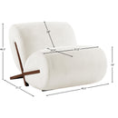 Meridian Akira Cream Fabric Accent Chair IMAGE 8