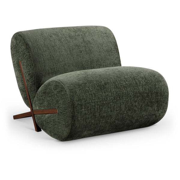 Meridian Akira Green Fabric Accent Chair IMAGE 1