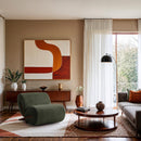 Meridian Akira Green Fabric Accent Chair IMAGE 2