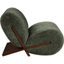 Meridian Akira Green Fabric Accent Chair IMAGE 4