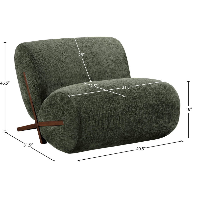 Meridian Akira Green Fabric Accent Chair IMAGE 8