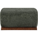 Meridian Akira Green Fabric Ottoman IMAGE 3