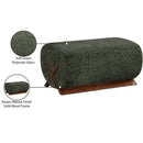 Meridian Akira Green Fabric Ottoman IMAGE 8