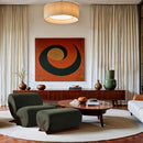 Meridian Akira Green Fabric Ottoman IMAGE 9