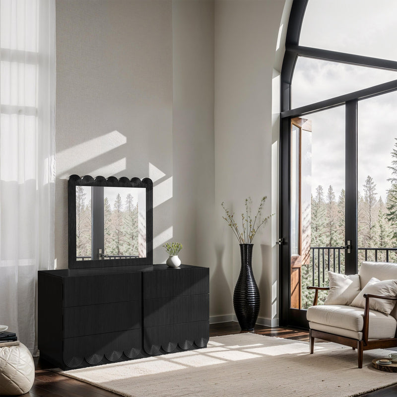 Meridian Scallop Black Dresser IMAGE 2
