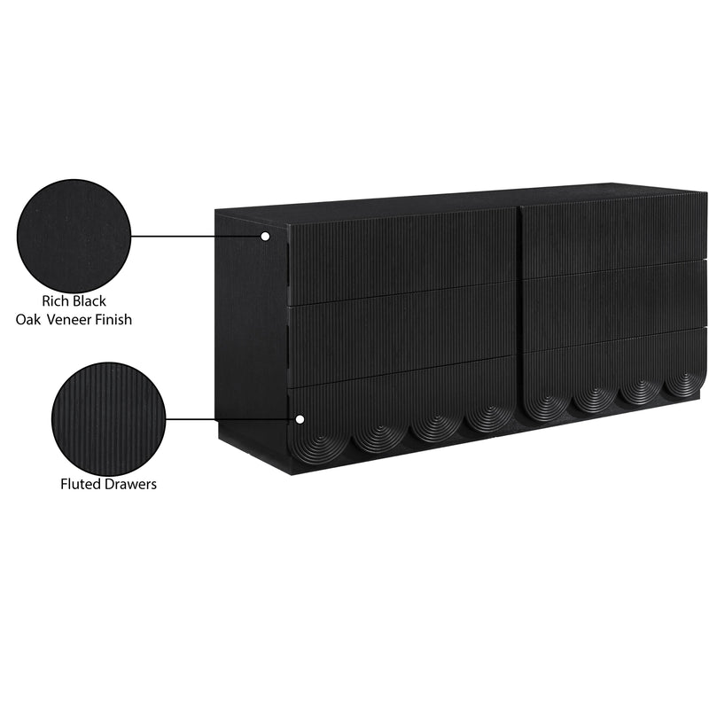 Meridian Scallop Black Dresser IMAGE 9
