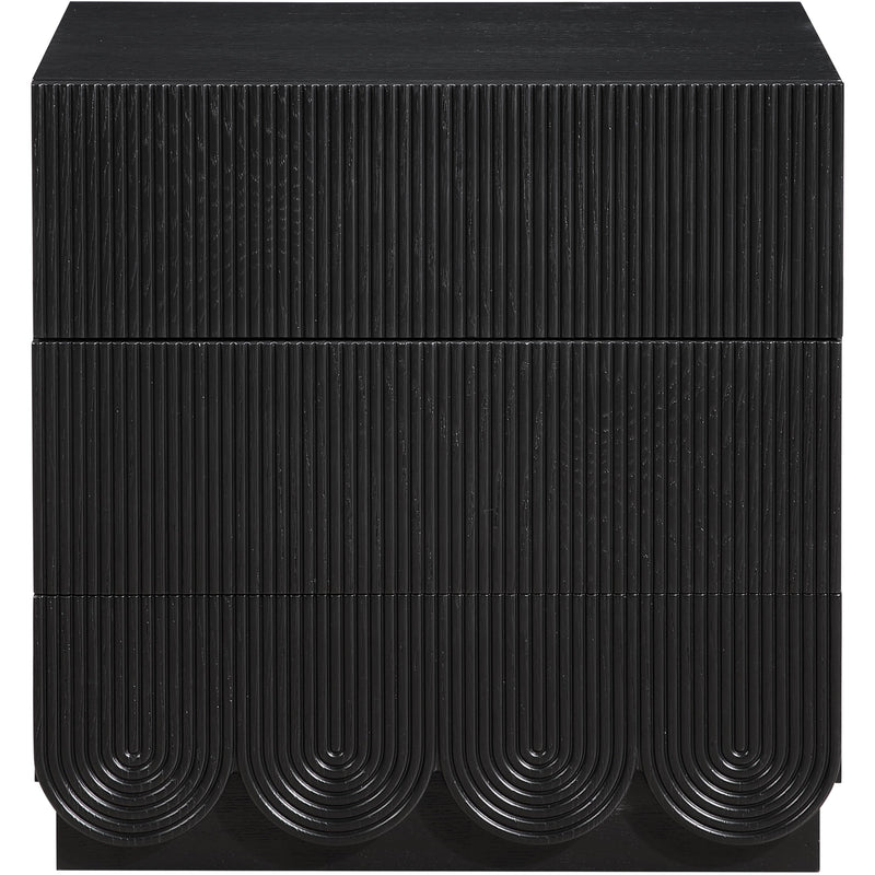 Meridian Scallop Black Night Stand IMAGE 3