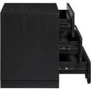 Meridian Scallop Black Night Stand IMAGE 6