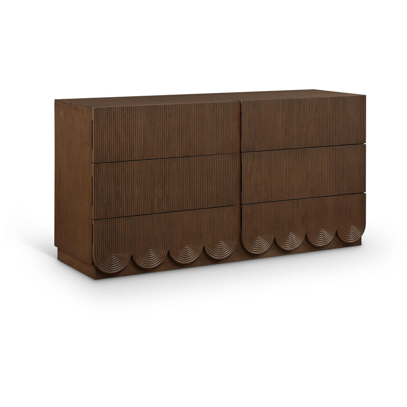 Meridian Scallop Brown Dresser IMAGE 1
