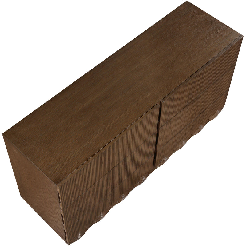 Meridian Scallop Brown Dresser IMAGE 7