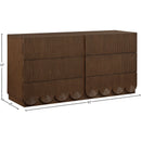 Meridian Scallop Brown Dresser IMAGE 8