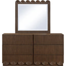 Meridian Scallop Brown Mirror IMAGE 4