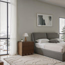 Meridian Scallop Brown Night Stand IMAGE 2