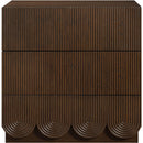 Meridian Scallop Brown Night Stand IMAGE 3