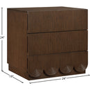 Meridian Scallop Brown Night Stand IMAGE 8