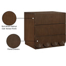 Meridian Scallop Brown Night Stand IMAGE 9