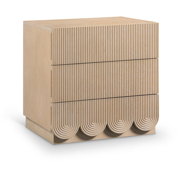 Meridian Scallop Natural Night Stand IMAGE 1