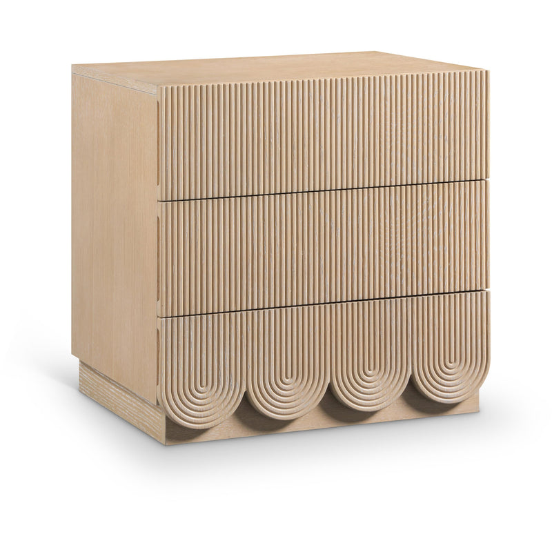 Meridian Scallop Natural Night Stand IMAGE 1