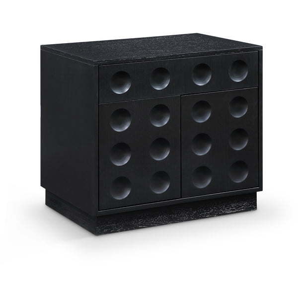 Meridian Compass Black Night Stand IMAGE 1