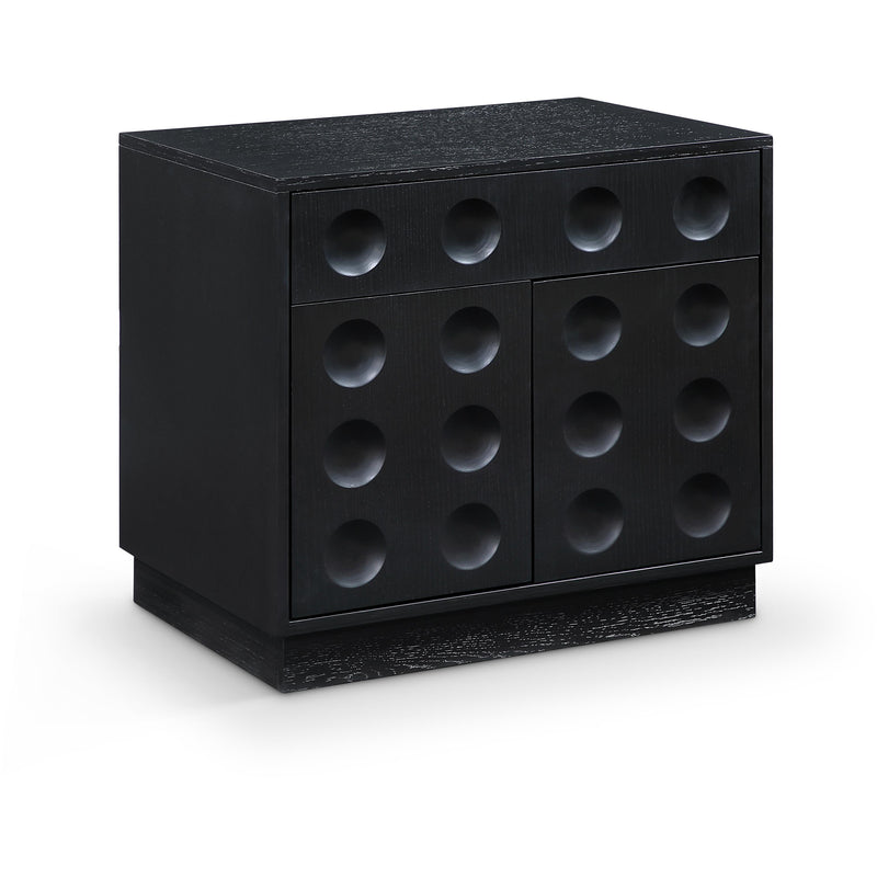 Meridian Compass Black Night Stand IMAGE 1