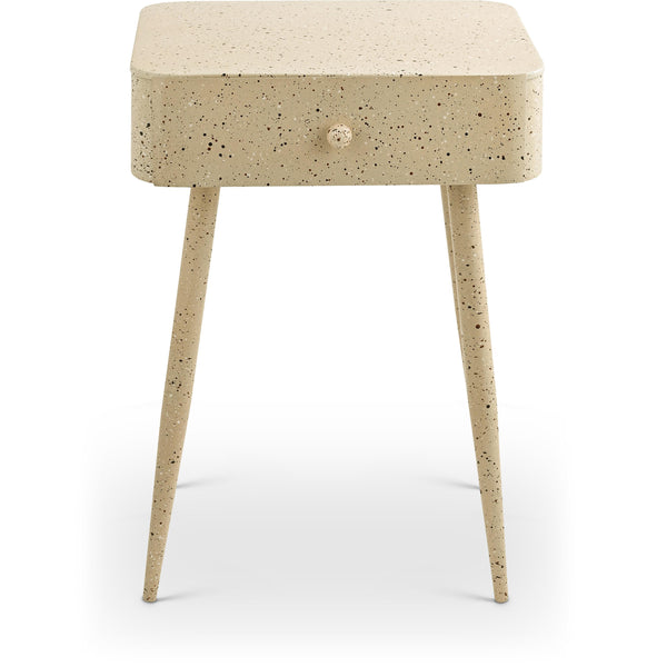 Meridian Rylan Beige Iron Night Stand IMAGE 1