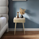Meridian Rylan Beige Iron Night Stand IMAGE 2